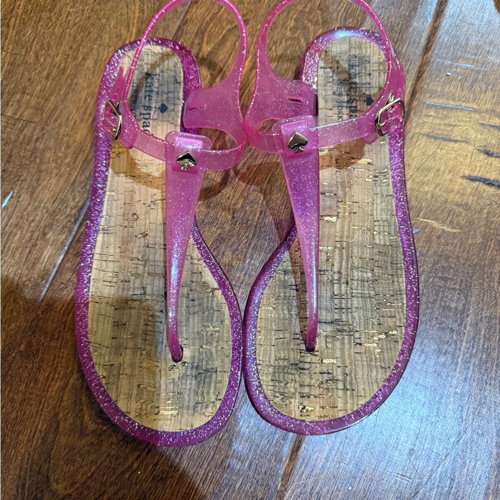 Kate Spade Hot Pink Glitter Sandals